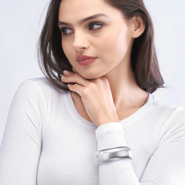 28mm Sterling Silver Tubogas Open Bangle