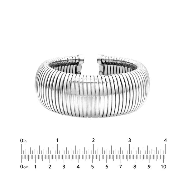 28mm Sterling Silver Tubogas Open Bangle