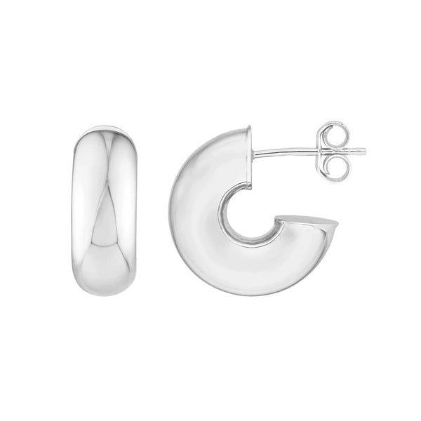 4mm ID Polished Open Hoop Earrings