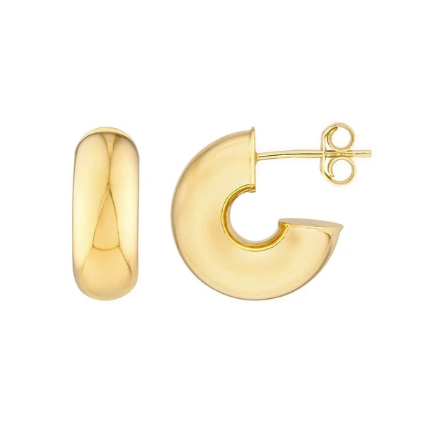 4mm ID Polished Open Hoop Earrings