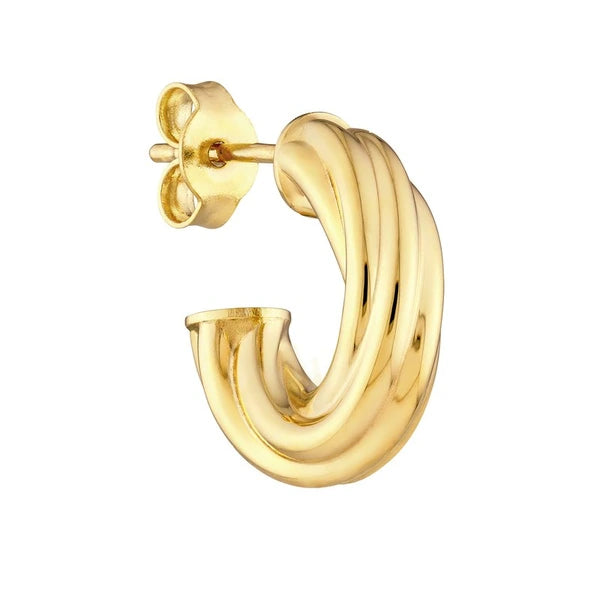 6mm ID Twisted Open Hoop Earrings