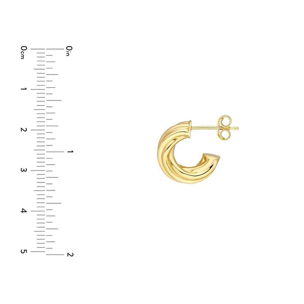 6mm ID Twisted Open Hoop Earrings