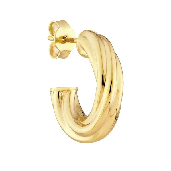 8mm ID Twisted Open Hoop Earring
