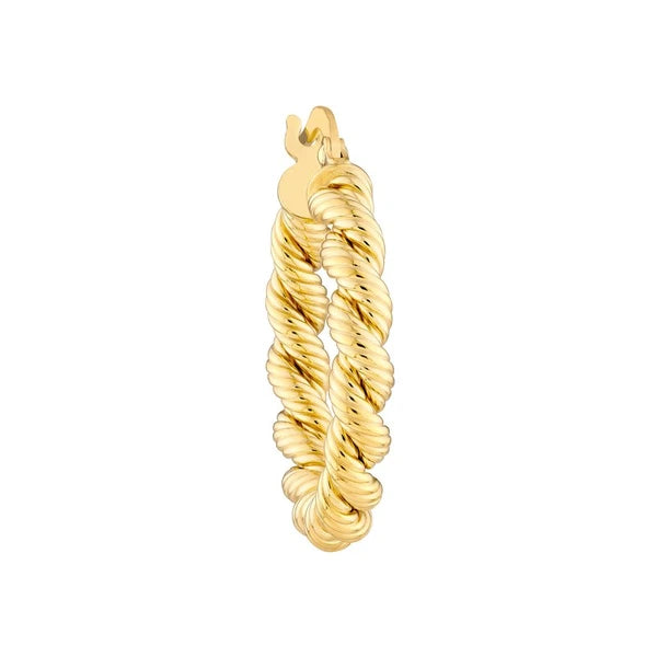 15mm Twisted Rope Hoop Earrings