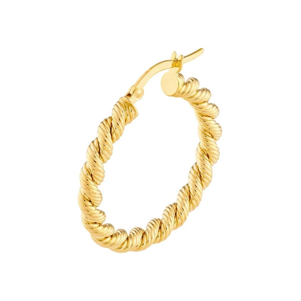 20mm Twisted Rope Hoop Earrings