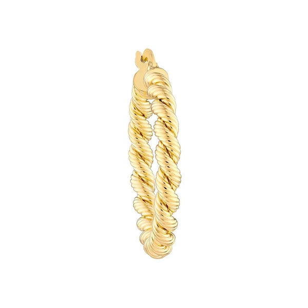 20mm Twisted Rope Hoop Earrings