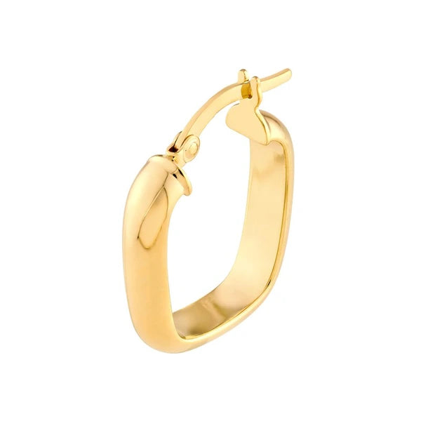 Polished Square Hoop Earrings