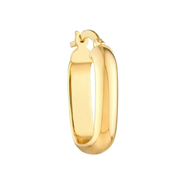 Polished Square Hoop Earrings