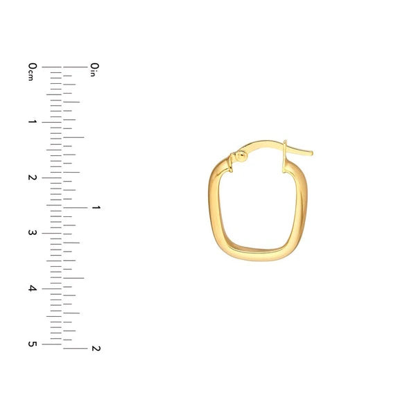 Polished Square Hoop Earrings