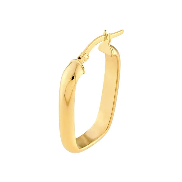 Polished Rectangle Hoop Earrings