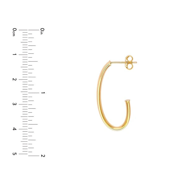 6mm Half Open Hoop Earrings
