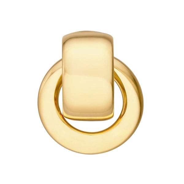 Polished Door Knocker Hoop Earrings