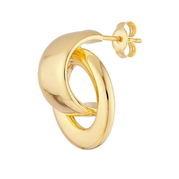 Polished Door Knocker Hoop Earrings