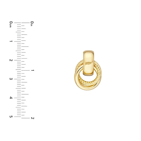 Texture Door Knocker Hoop Earrings