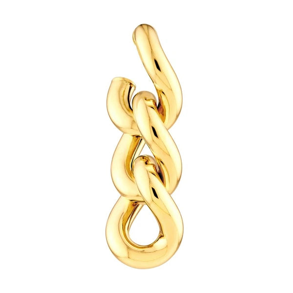 Triple Curb Link Dangle Earrings