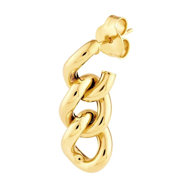 Triple Curb Link Dangle Earrings