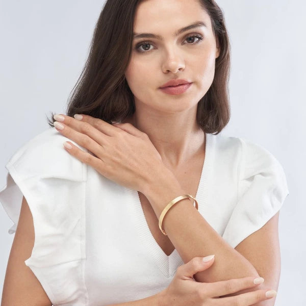 Polished Textured Bangle
