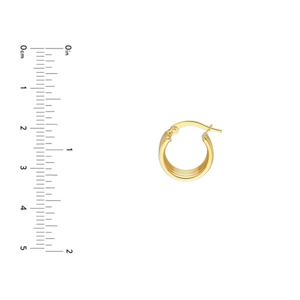 Small Round Ribbed Hoops