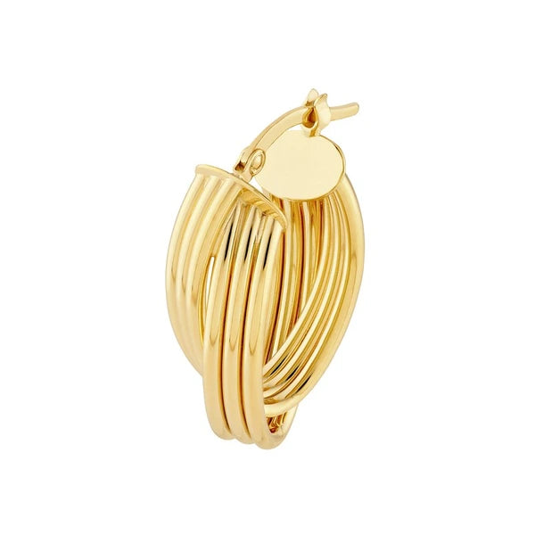 Multi Tube Knot Hoop Earrings