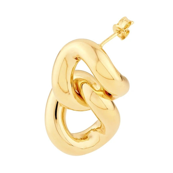 Polished Curb Link Dangle Earrings