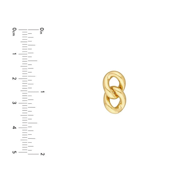 Polished Curb Link Dangle Earrings