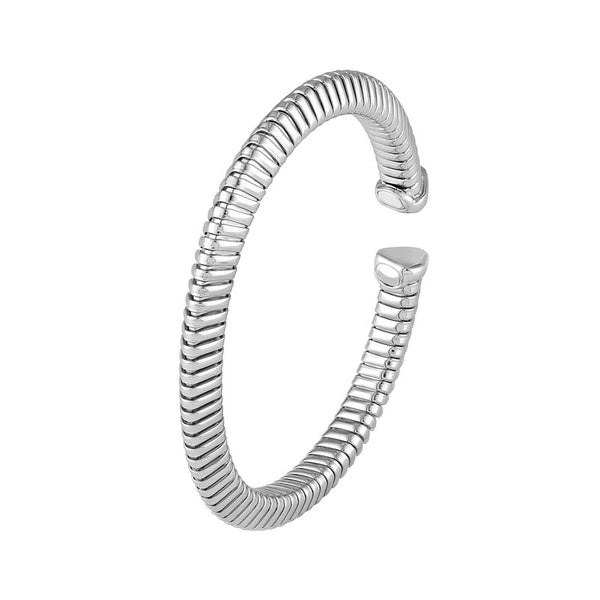 6mm Sterling Silver Tubogas Open Domed Bangle