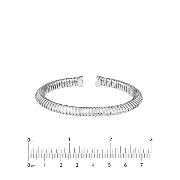 6mm Sterling Silver Tubogas Open Domed Bangle