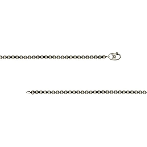 Sterling Silver 5mm Round Bead Mariner Lock Chain Bracelet