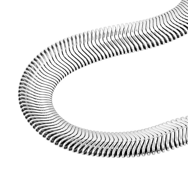 Sterling Silver 10mm Flat Oval SN/Ake Bracelet