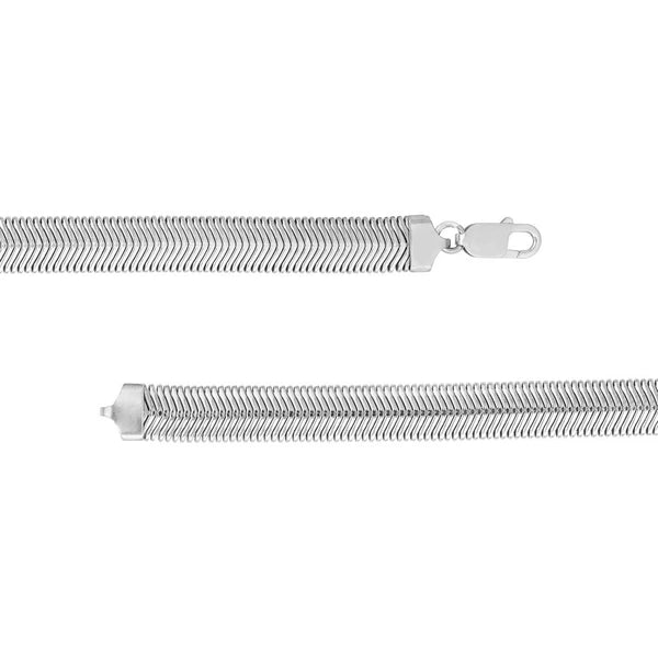 Sterling Silver 10mm Flat Oval SN/Ake Bracelet