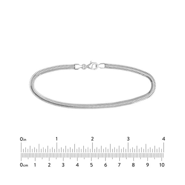 Sterling Silver 10mm Flat Oval SN/Ake Bracelet