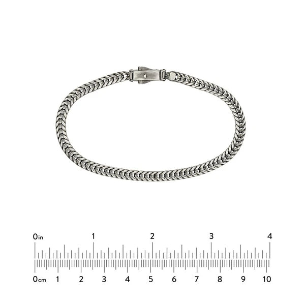 Sterling Silver 4.40mm Foxtail Chain Bracelet