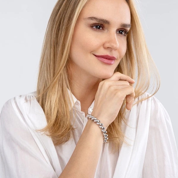 Sterling Silver San Marco Link Bracelet (9.7mm)