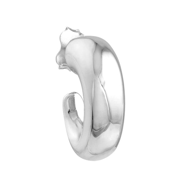 Sterling Silver Graduated Open Hoop Earrings