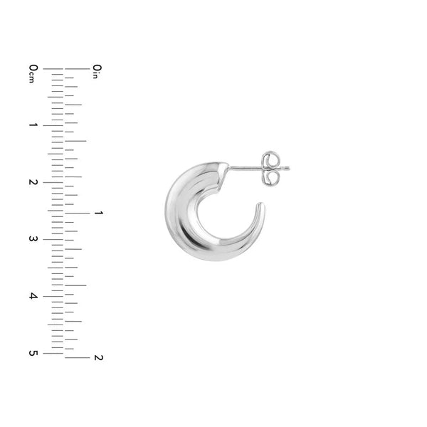 Sterling Silver Graduated Open Hoop Earrings