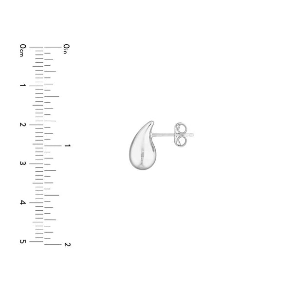 Sterling Silver Teardrop Stud Earrings