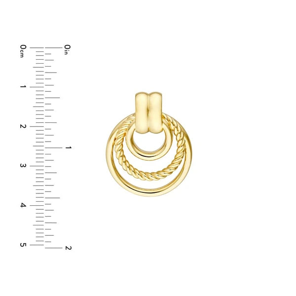 Triple Rope Hoop Dangle Earrings
