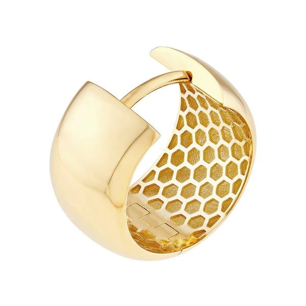 16mm Polished Round Hoop Earrings