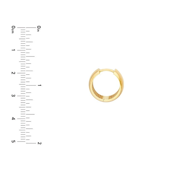 16mm Polished Round Hoop Earrings