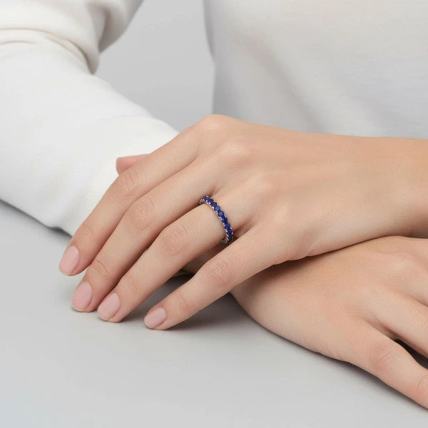 Sapphire Gemstone Stackable Band