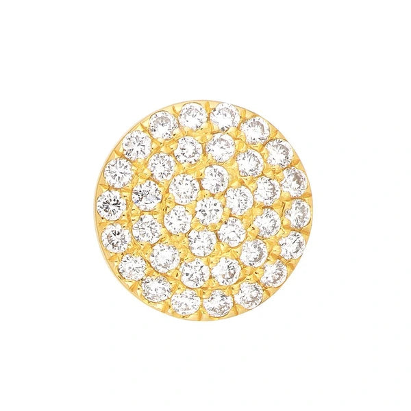Pavé Diamond Round Stud Earrings (1/5tcw)