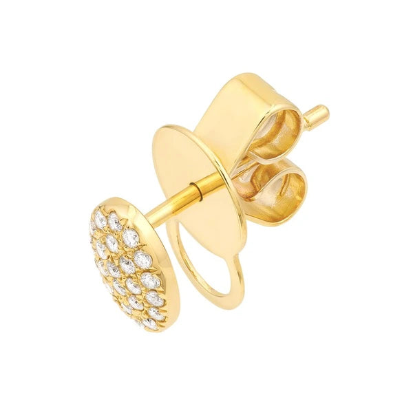Pavé Diamond Oval Stud Earrings (1/6tcw)