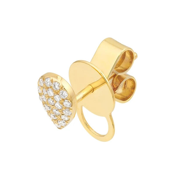 Diamond Pavé Pear Stud Earrings (1/8tcw)