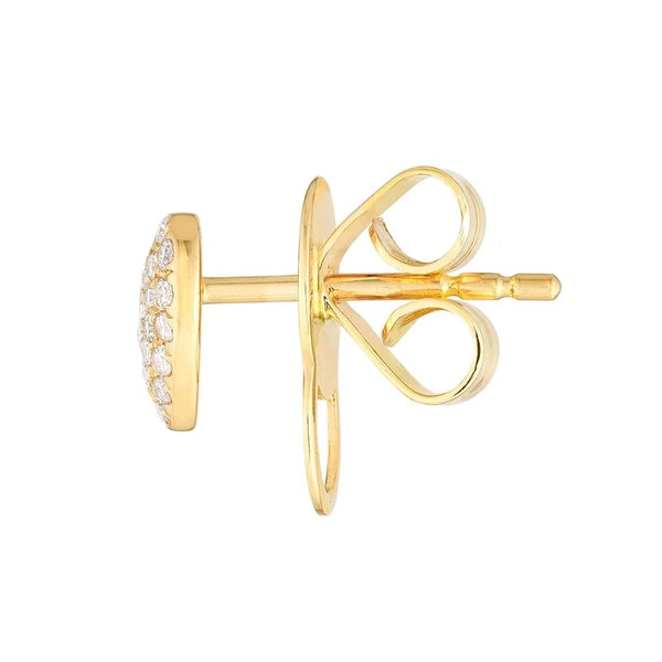 Pavé Diamond Heart Stud Earrings (1/5tcw)