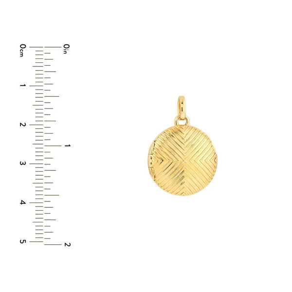 Textured Circle Locket