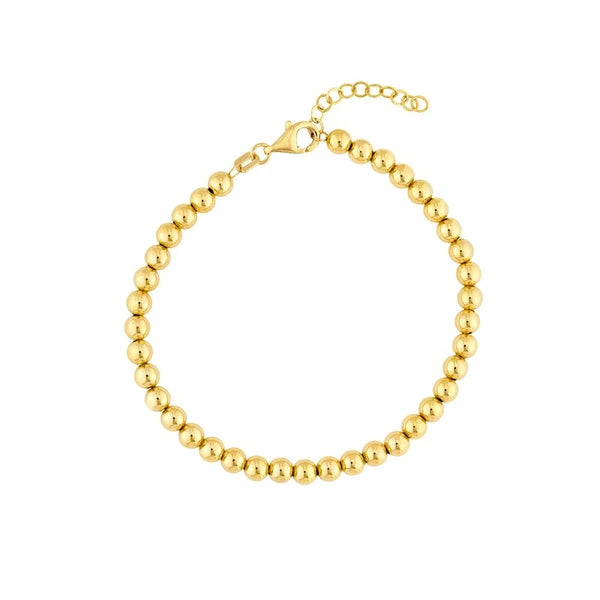 4mm Beaded Adjustable Chain Bracelet