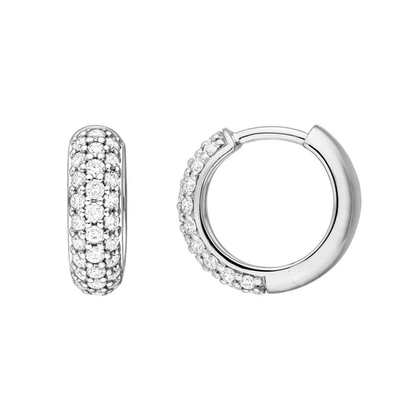 3 Row Diamond Pavé Huggies (1/2tcw)