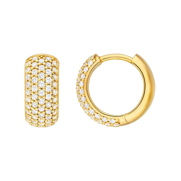 5 Row Diamond Pavé Huggies (1/2tcw)