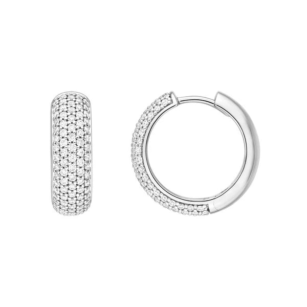 5 Row Diamond Pavé Huggies (3/4tcw)