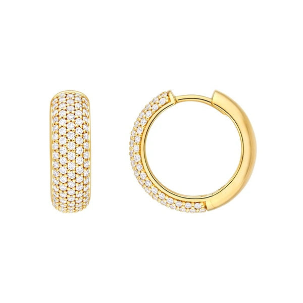 5 Row Diamond Pavé Huggies (3/4tcw)